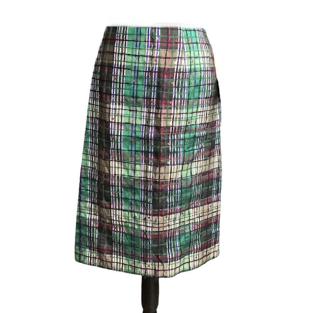 100% Silk Straight Skirt/Focus by Shani